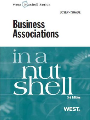 cover image of Shade's Business Associations in a Nutshell